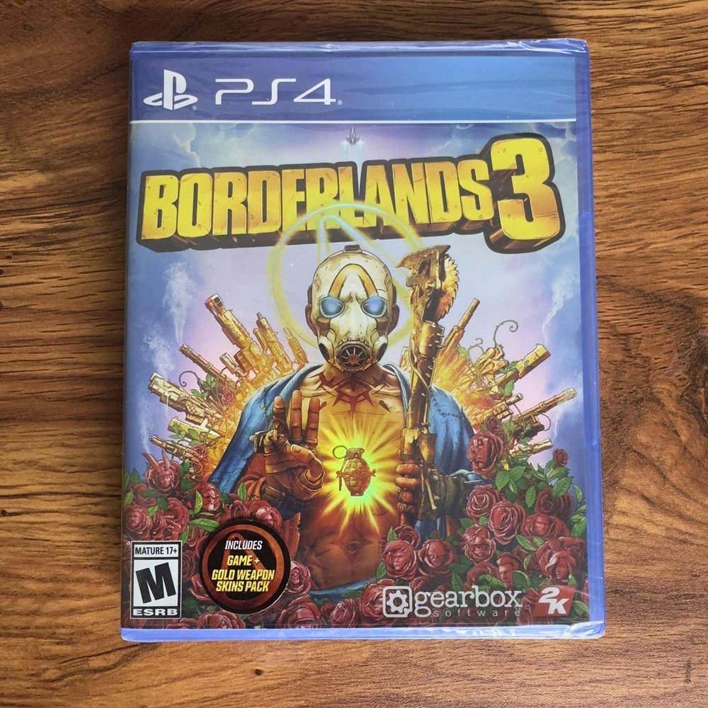 Borderlands 3 Sony PlayStation 4 PS4 Game New Sealed Gold Weapon Skins Pack M